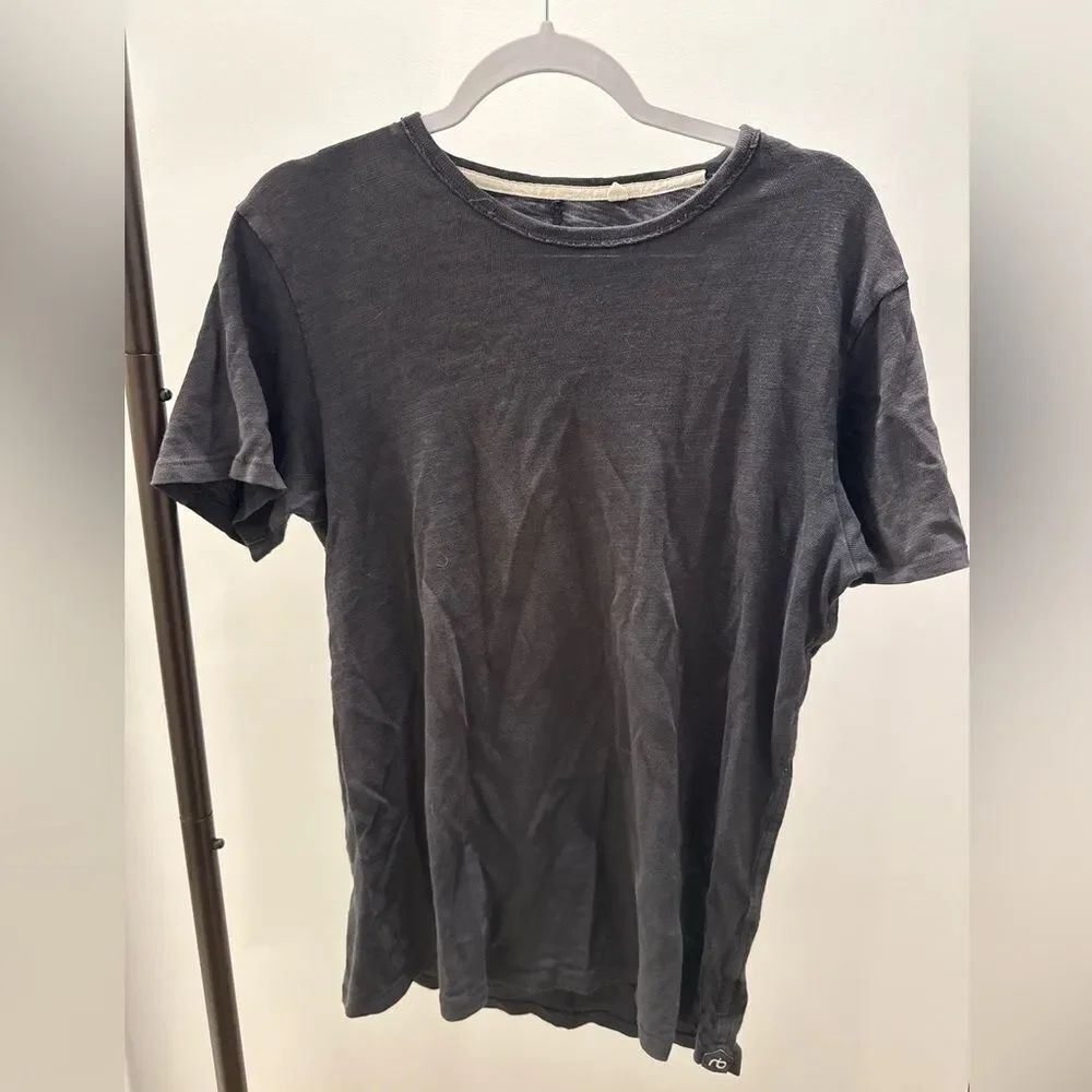 rag & bone Black Slim Fit Crewneck Tee
